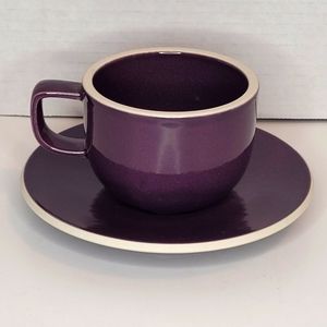 Sasaki Colorstone Plum Cup and Saucer Set